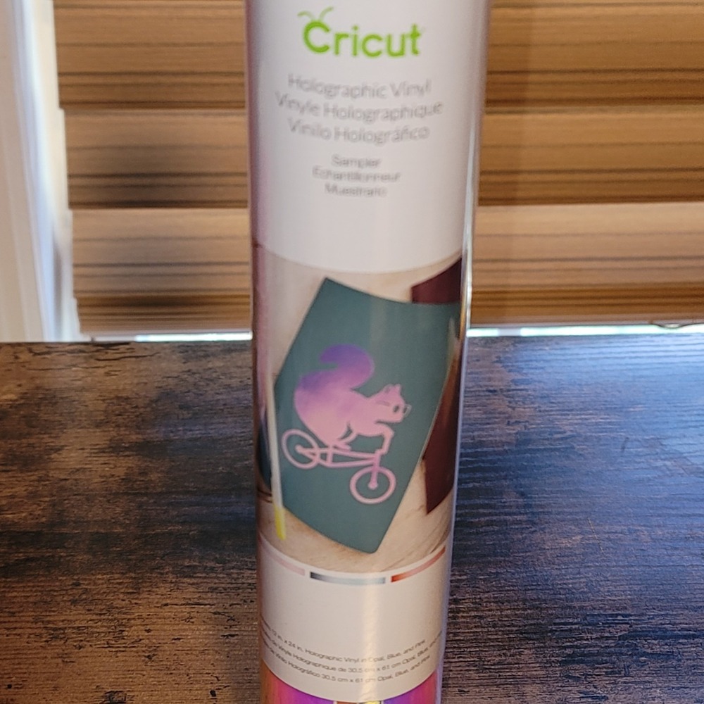 Cricut 2004224 Holographic Vinyl 12" x 48" Opal, Blue, Pink Sampler
